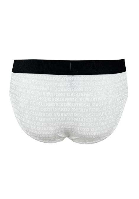 T-shirt e slip Dsquared2 Underwear D9H135510 100 bianco monogramma DSQUARED2 UNDERWEAR | T-shirt | D9H135510100